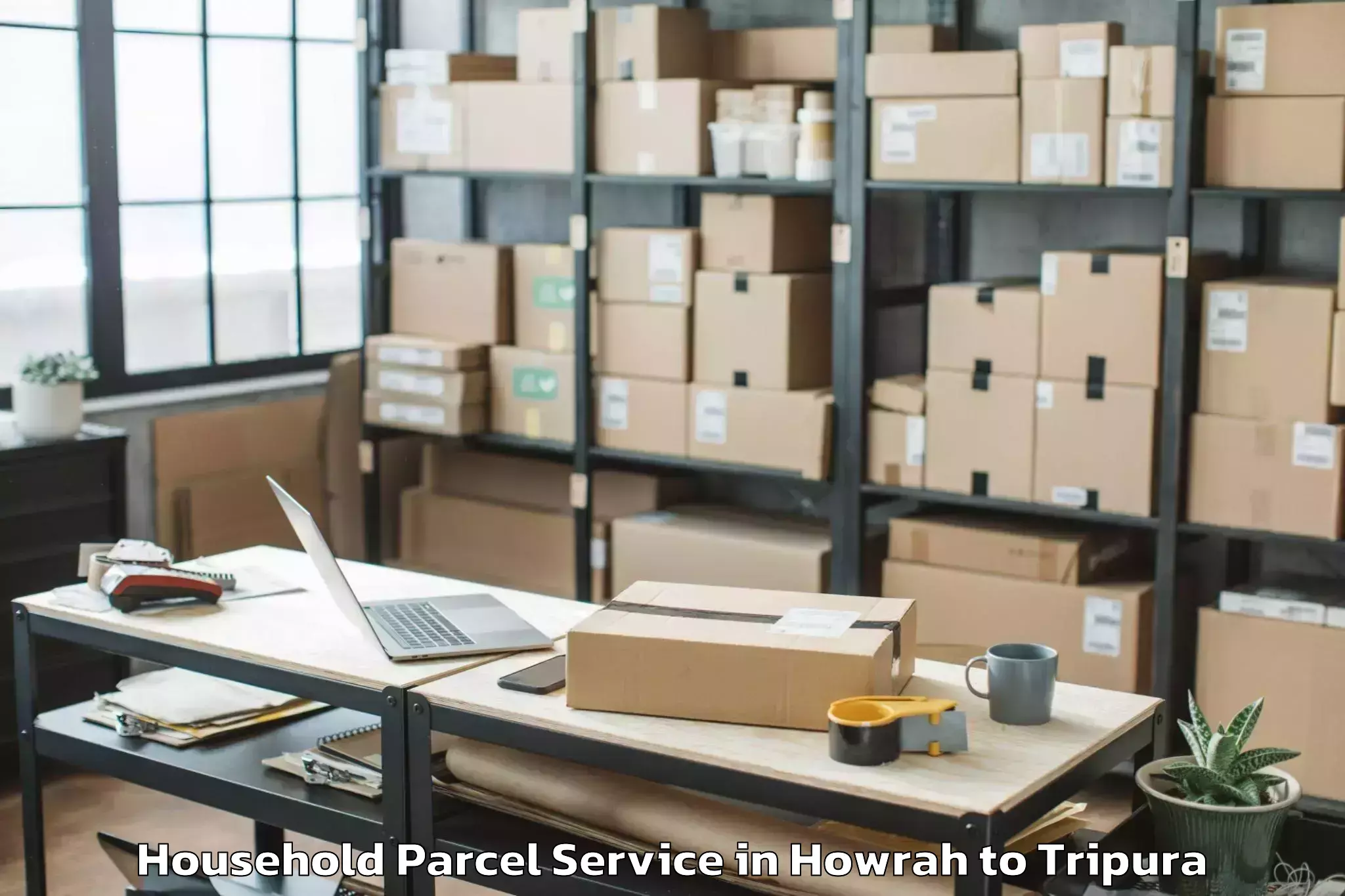 Professional Howrah to Belonia Household Parcel